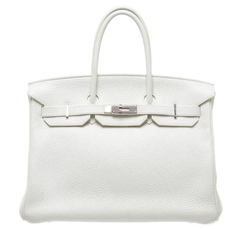 hermes birkin white bag|Hermes Birkin 35 togo leather.